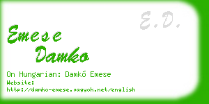emese damko business card