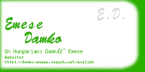 emese damko business card